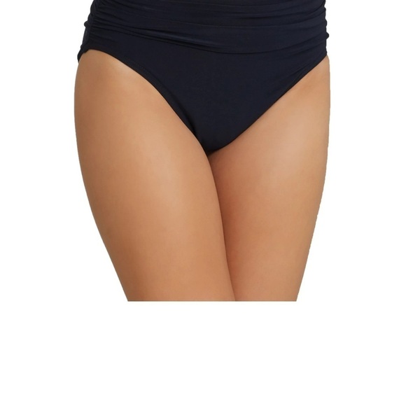 NWT MagicSuit Black Shirred Jersey Brief Swim Bikini Bottom - Picture 3 of 8